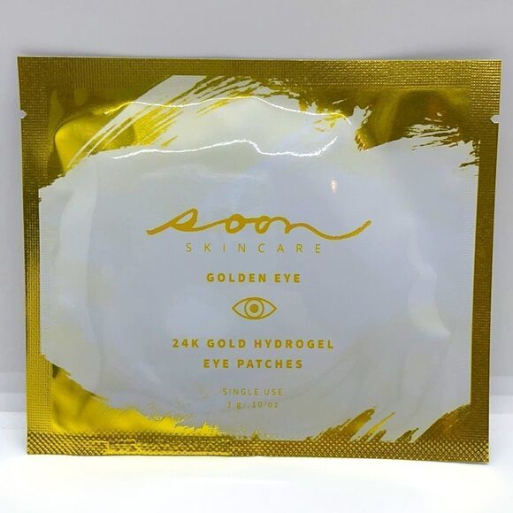 NWT SOON Skincare Golden Eye 24K Gold Eye Patches - Picture 3 of 6